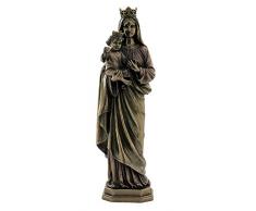 US Bronzefigur Mutter Maria hält Jesuskind in kaltem Gussform, 26 cm
