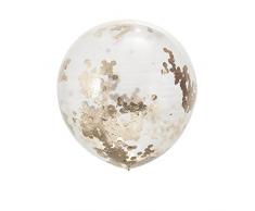 Ginger Ray BB-311 Konfetti, rund, Roségold, 3 Stück