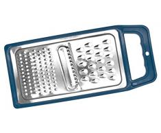 Fackelmann Elemental Küche, Gemüsehobel, Ingwer, Käse, Edelstahl und PP Blau, 24,5 cm, 1 Stück