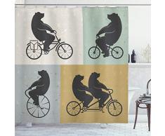 Duschvorhang von ambesonne, Stoff Badezimmer Decor Set mit Haken, Textil, Multi 5, 69W x 84L