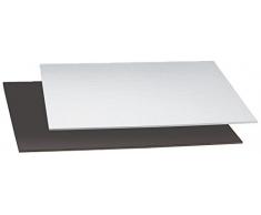 5932584 DECORA QUADRATISCHE TORTENPLATTEN SCHWARZ/SILBER 40X40CM 40ST BAKERY