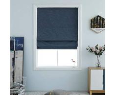 Everyday Celebration Belmar Raffrollo, Polyester 33x64 inch dunkelblau