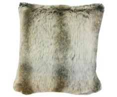 Das Kissen Collection p18flat-sf-chinchilla-gray-fauxfur spurlos Überwurf, Webpelz Kissen, 45,7 x 45,7 cm