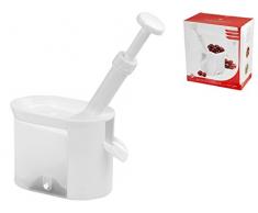 Home Entkerner mit Ordner, Kunststoff, weiß, 13 x 21 x 13 cm