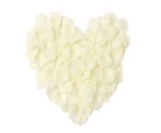 MagicW Rosenblätter für Hochzeiten Fake Rosenblätter Getrocknete Rose Hochzeit Bouquet Künstliche Blumen Hochzeit Party Dekoration Tisch Konfetti elfenbeinfarben