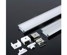 V-TAC Aluminiumprofil für Strip LED für Gipskarton, Weiß