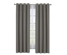 Royal Bettwäsche AVA Vorhängen, Top Tülle Blackout, Triple Weave Fenster Vorhang, verdunkelnd, Paar/Set von 2 heraklithplatten, 54 W Zoll je, von AVA 108 WX96 L Pair grau