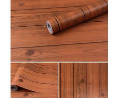 HOYOYO 45,9 x 29,4 cm Kontaktpapier, Selbstklebende Liner, herausnehmbare Regaleinlage, Wandstick, Kommode, Schublade, Peel Stick Küche, Home Decor, Braun Holzmaserung