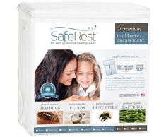 Queen Size saferest Premium Lab zertifiziert Bettwanzen wasserfest Reißverschluss Matratze umgreifung – Für vollständigen Schutz gegen Hausstaubmilben, Bettwanzen und Fluid, baumwolle, 9-12 Deep, Twin