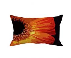 Fukeen Überwurf-Kissenbezüge, schwarzer Hintergrund mit Sonnenblume, super weich, 30,5 x 50,8 cm, Taillenumfang Lendenkissen, blühende Blumen für Zuhause, Schlafzimmer, Sofa, Couch Dekor 18x18 Sonnenblume Schwarz