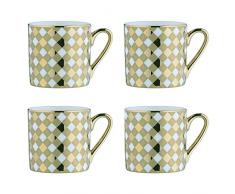 BIA 993012+1661PK4 Espressotassen, Porzellan, 100 ml