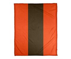 ArtVerse NFS Cleveland Football Stripes Fleece-Decke, 60 x 80, Orange und Braun