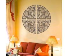 INDIGOS 4052166049894 Wandtattoo w283 Ornament, Orien Wandaufkleber 120 x 119 cm, braun