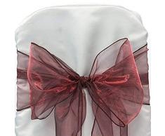 Firefly importen Organza Stuhl Schleifen Band, Wein, 9-Inch by 10-Feet