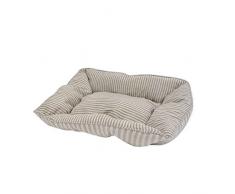 Better & Best 2531025 – Bett für kleinen Hund, mit Stoff gestreift Taupe