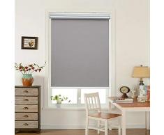 HOMEDEMO Homemememo Kabellose Rollos Sonnenblenden Frühling Verdunkelung Thermo-schnurlos Sichtschutz Zimmer Verdunkelung Fenster Blende Kit mit Federsystem als Büro 36 x 72 grau