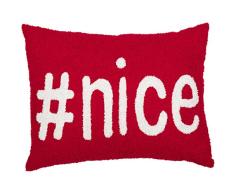 VHC Brands Weihnachts-Kissen & Überwürfe – #Nice Red 35,6 x 45,7 cm Kissen, Taupe