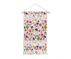 Society6 Doodle by Meg Kaktus Folk Print Faser Wandbehang, 55,9 x 78,7 cm, Mehrfarbig