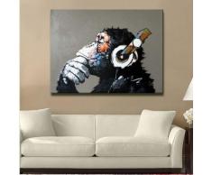 Libaoge Ölgemälde mit Gorilla-Affen-Motiv, 25,4 x 25,4 cm 20x20 Color01