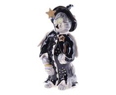 Blue Sky Teelichthalter, Keramik, Halloween-Charlie The Cat Hexe, 12,7 x 11,4 x 22,9 cm