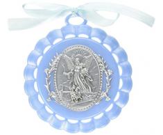 Roman Medaille in Form Einer römischen Wiege, Blau