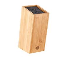 MasterChef MC 700695 classic Messerblock aus Bambusholz, gebogen, Bambus, braun