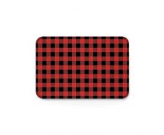 Vandarllin Rustikal Rot Schwarz Buffalo Check Plaid Muster Badteppich Teppiche Rutschhemmend Soft saugfähig Badezimmer Küche Boden Matte Teppich 18 x 30 Rot