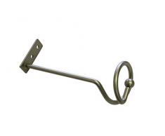 GARDINIA Drapierhaken, 1 Paar, Zum Drapieren von Gardinen und Vorhangstoffen, Inkl. Befestigungsmaterial, Metall, Silber-matt