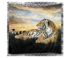 krwhts New Tiger in the Snow Vertikal Stickset, Schlafzimmer Wohnzimmer Wohnheim Zubehör Wand aufhängen tapestry150130 cm (152,4 cm 132,1 cm)
