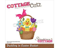 SCRAPPING COTTAGE INC CC-721 Cottagecutz stirbt Ente BSKT, Entchen im Osterkorb, 5,1 x 8,9 cm, Einheitsgröße