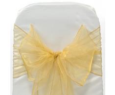 Firefly importen Organza Stuhl Schleifen Band, Gold, 9-Inch by 10-Feet