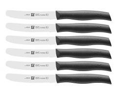 Zwilling Twin Grip Brotzeitmesser Set 6 Tlg. Messer, Edelstahl, Schwarz, 23 x 2 x 1 cm, 6-Einheiten