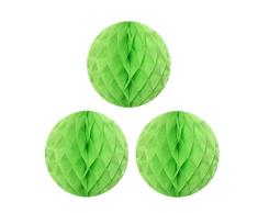 Wrapables Tissue Honeycomb Ball Party Dekorationen für Hochzeiten, Geburtstagsfeiern, Baby Duschen und Kinderzimmer Decor (Set von 3), 30,5 cm hellgrün