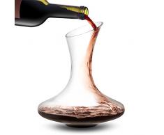 joyjolt Lancia Wein Dekanter mundgeblasen bleifreies Glas Kristall Rot Wein Karaffe 54oz