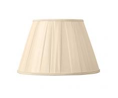 Lampenschirm, Plissee, klassische Form, Ø 45 x 24 x 30 cm (handgerafft), Strohhalm