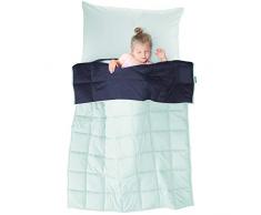 Nestl Bedding Wendedecke aus Plüsch, Mikrofaser/Baumwolle, Kinderdecke, 3-teilig 2PC - 3LB 36x48 Blau/Hellblau
