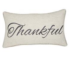 adecor Kissen Bezüge Thank You Kissen bestickt Kissen Bezug Dekoratives Kissen Standard Kissenbezug Geschenk Love Couple Hochzeit Einzugs p337, Baumwolle / Leinen, Thankful(Linen), 12X20