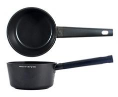 H&H 736544 Alessandro Borghese Equipe Stielkasserolle, antihaftbeschichtet, 16 cm, Induktion, Aluminium