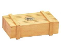 StealStreet 7,6 cm Holz Schmuckkästchen mit Elefant Einlage