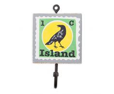 Colorique Chokhi Stamps - Kleiderständer Stamp Island Bird, 10 x 0,5 cm, mehrfarbig