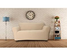 Quick Fit Hannover Bezug aus Samt, dehnbar, Taupe, Loveseat Cover