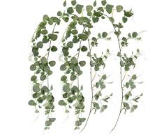 MUFEN Künstliche Begonie Weinrebe, Eukalyptus, künstliche Krabben, zum Aufhängen, Efeu, Weinrebe, Hotel, Büro, Hochzeit, Garten, Dekoration, 2 Stück grün
