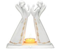 Appletree Design Zwei Engel Teelichthalter, 7–5/8 Zoll hoch