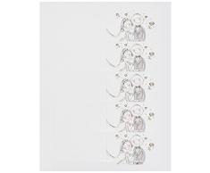 Club Green Geschenkanhänger Charakter Braut und Bräutigam, weiß, 45 x 25 mm, 100 Stück