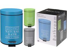 Mazali 092800150 Neue Eleganz natürlicher Bad Reine und frische Treteimer reinigen, Metall, blau, 20.2 x 19.89 x 26.9 cm