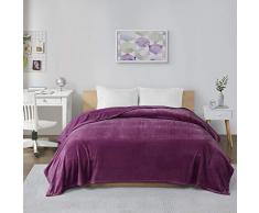 Intelligent Design Microlight Plüsch Übergröße Decke Premium weich gemütlich fürs Bett Casual Twin/Twin XL violett