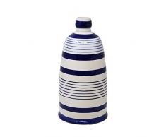 Sagebrook Home 13405-03 Vase aus Keramik, Blue/White, 6 x 6 x 12.25
