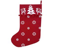 Kuckucks-Rose Santa Weihnachtsstrumpf, Rot