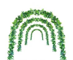 Luyue Kunstpflanzen künstliche Efeugirlande, Seide, zum Aufhängen, für Zuhause, Hochzeitsdekoration Natur