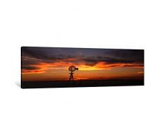 iCanvasART 1 Stück Plains Windmühle Leinwand Kunstdruck Dan Ballard, 48 x 16/0.75 Depth